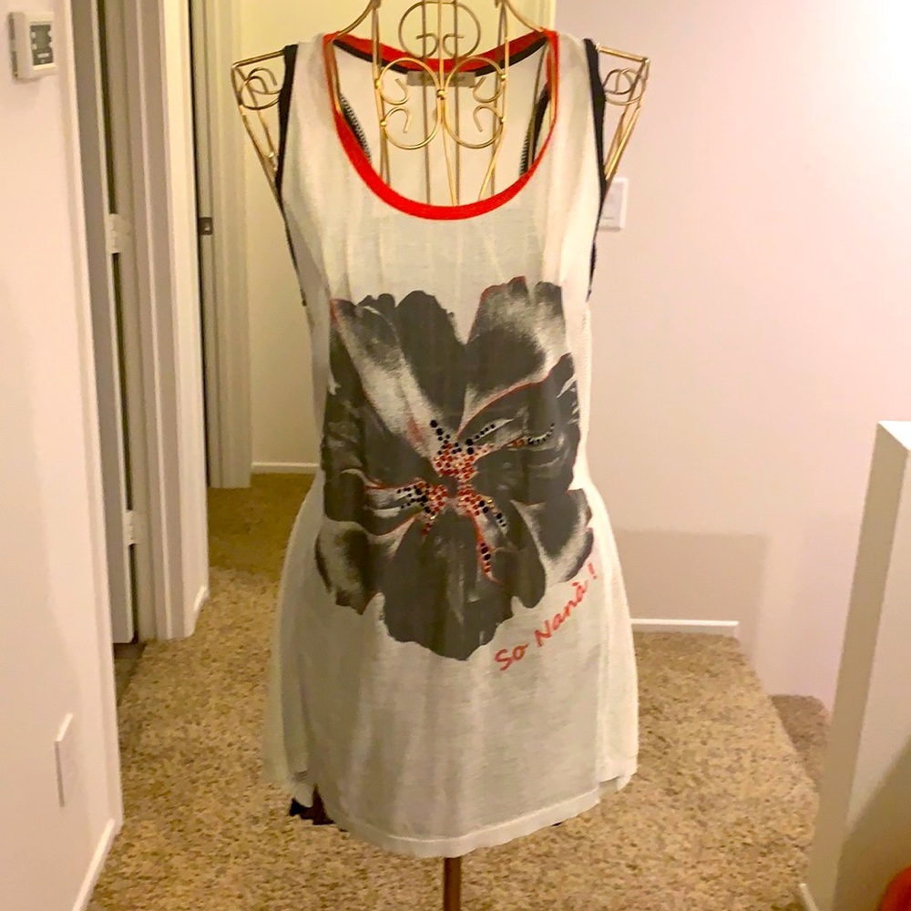 Nana Nucci sleeveless pleated top